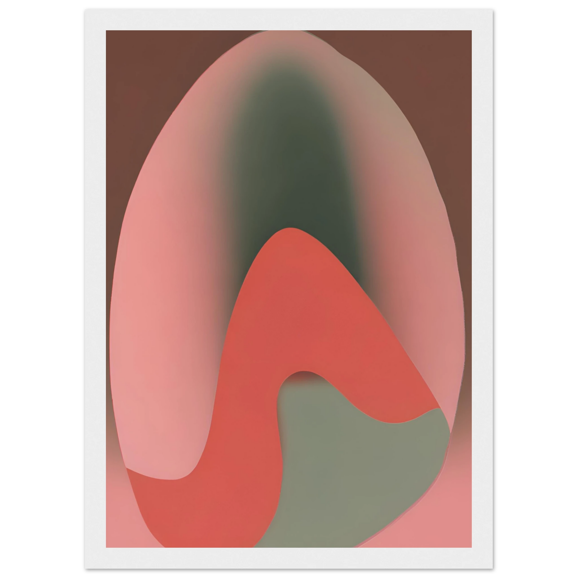 Egg art print in a White frame size A2 (42 x 59.4  cm) affordable wall art by Art Aunty NZ