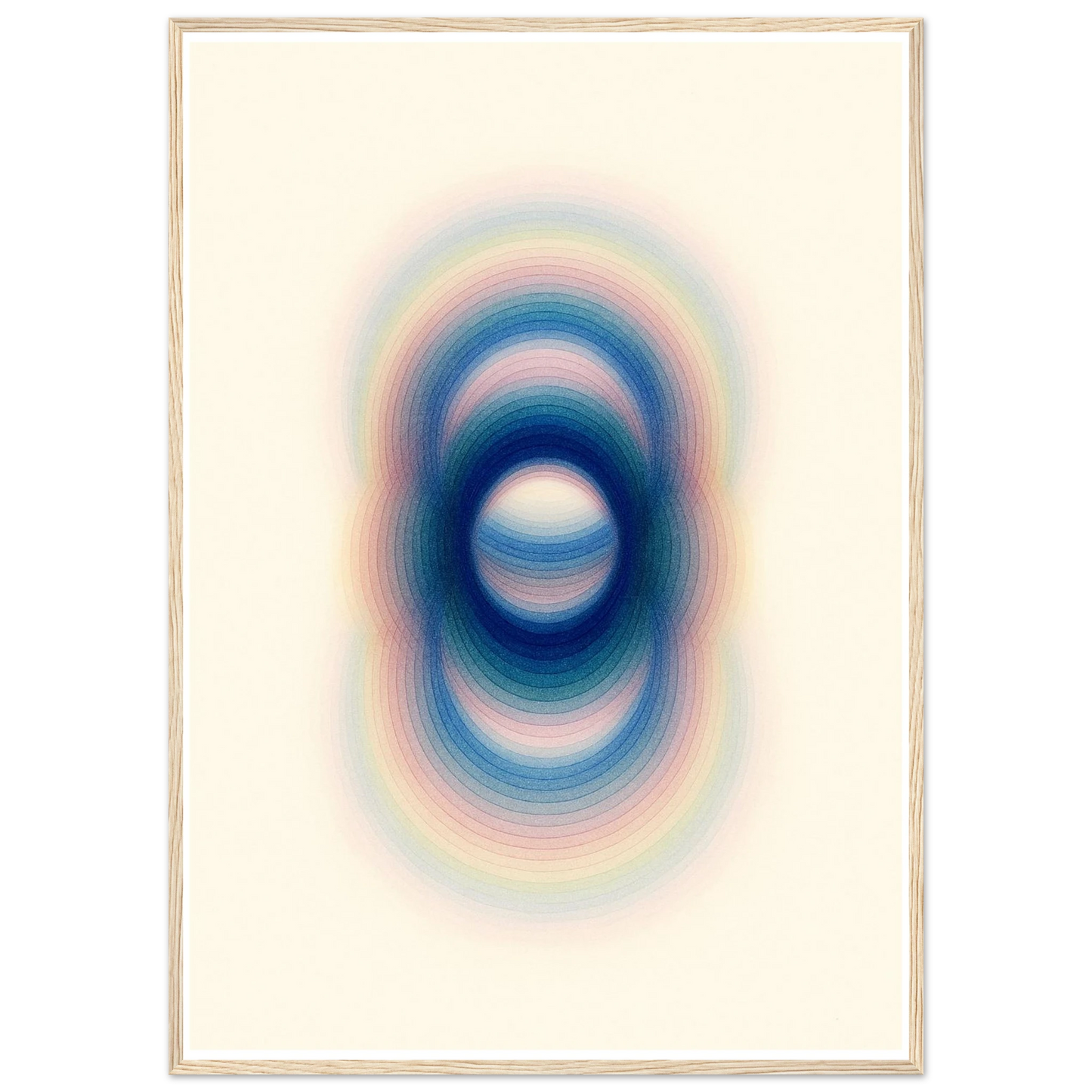 Trance art print in a Wood frame size A1 (59.4 x 84.1  cm) affordable wall art by Art Aunty NZ