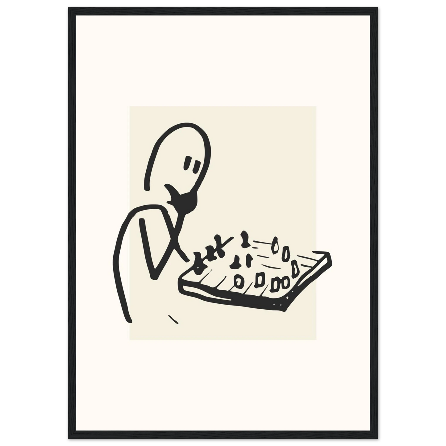 Strategy art print in a Wood frame size A2 (42 x 59.4  cm) affordable wall art by Art Aunty NZ