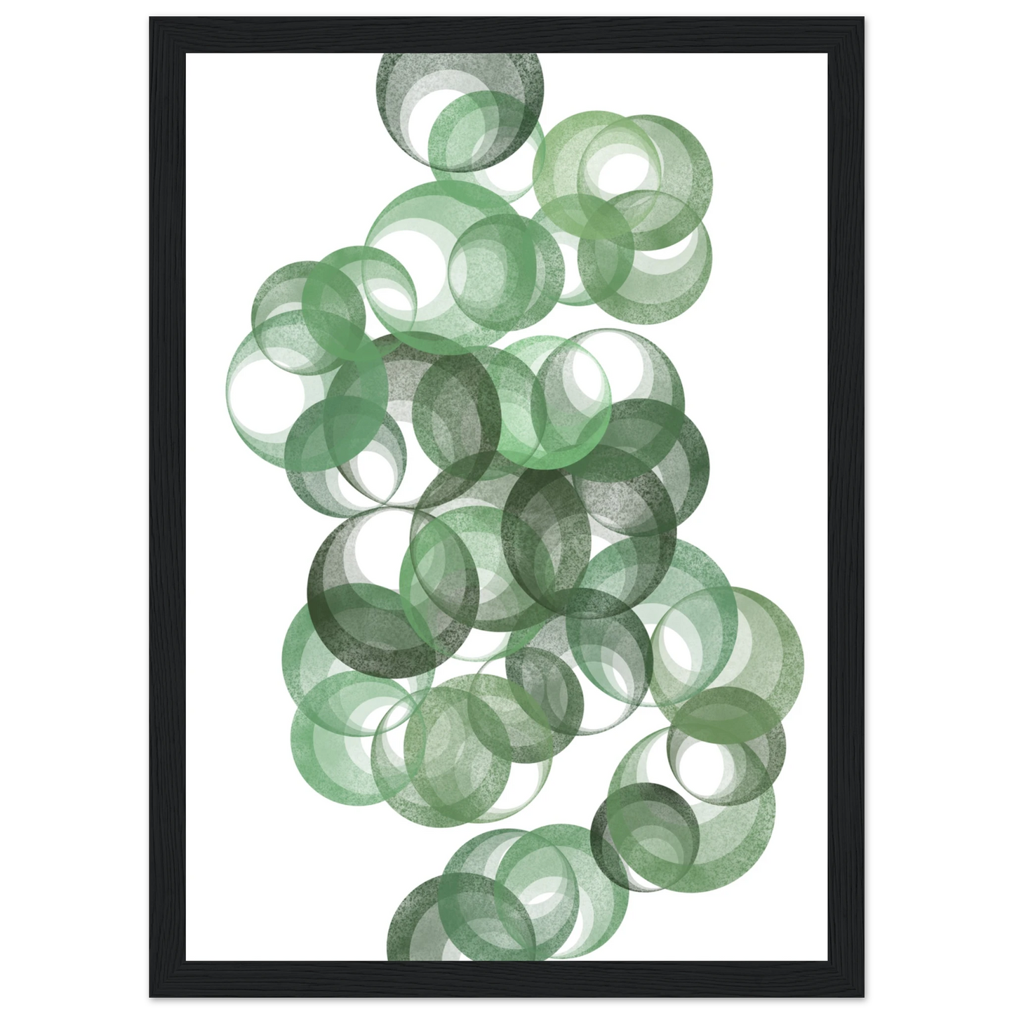 Grass roots art print in a Black frame size A2 (42 x 59.4  cm) affordable wall art by Art Aunty NZ