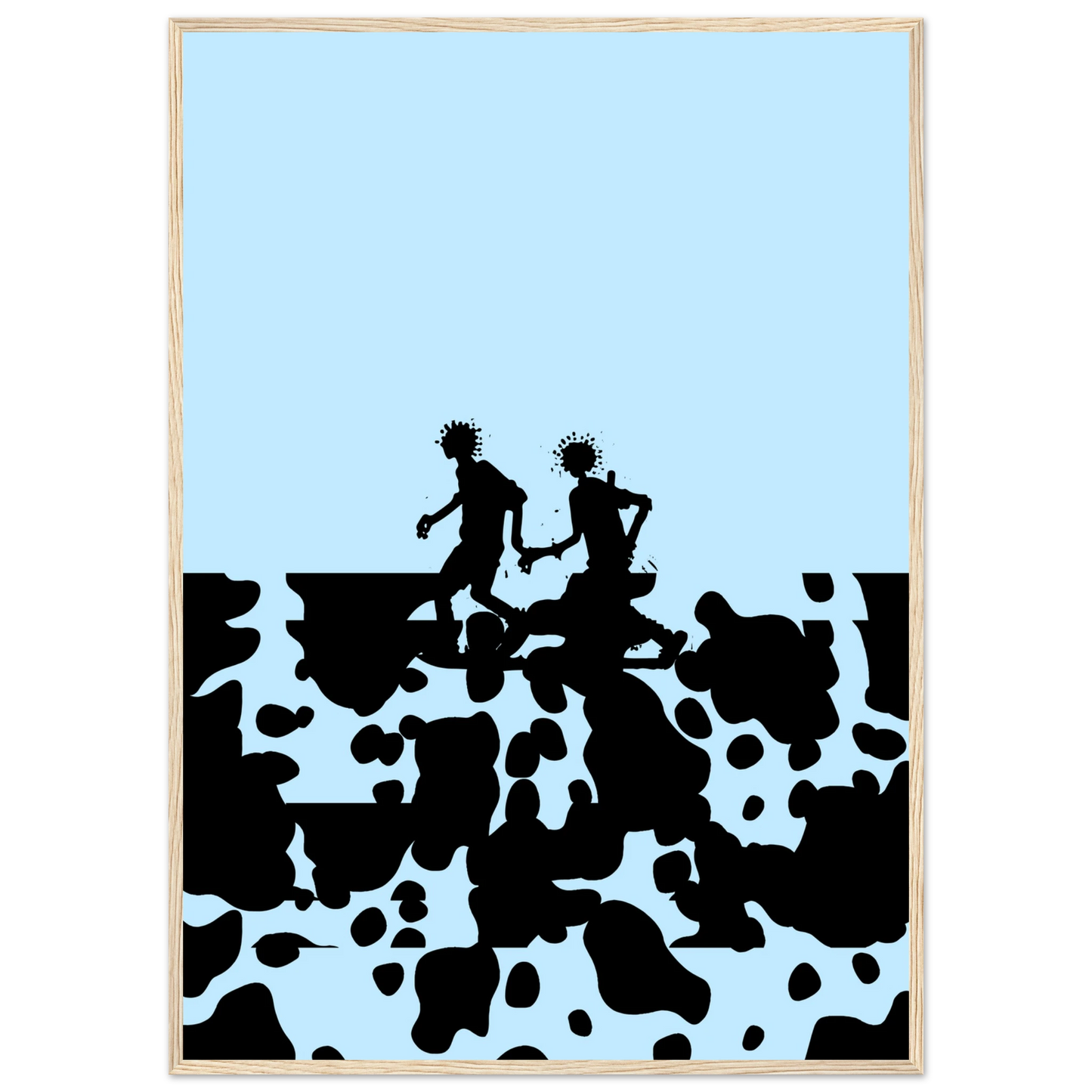 Journey on art print in a White frame size A1 (59.4 x 84.1  cm) affordable wall art by Art Aunty NZ