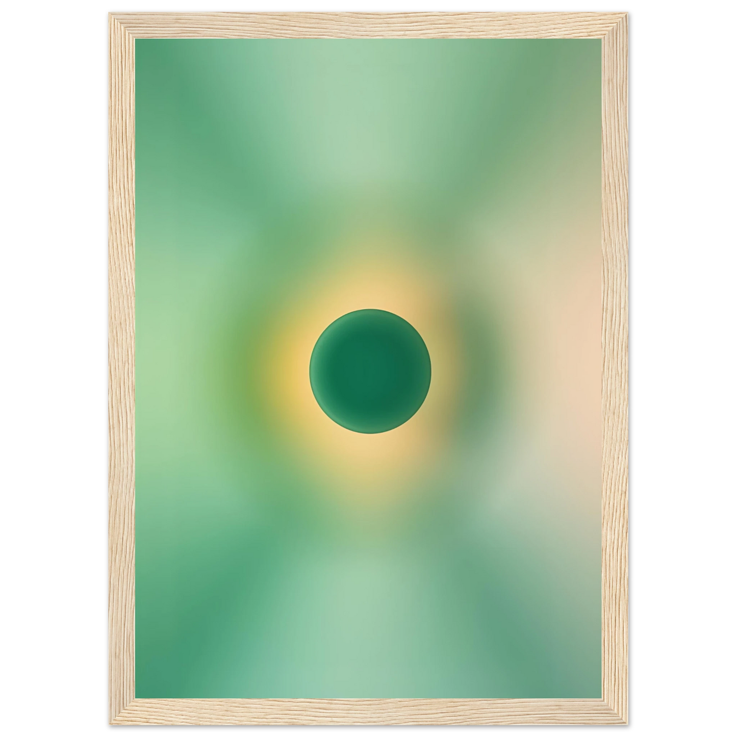 Earth art print in a Wood frame size 21x29.7 cm / 8x12" affordable wall art by Art Aunty NZ