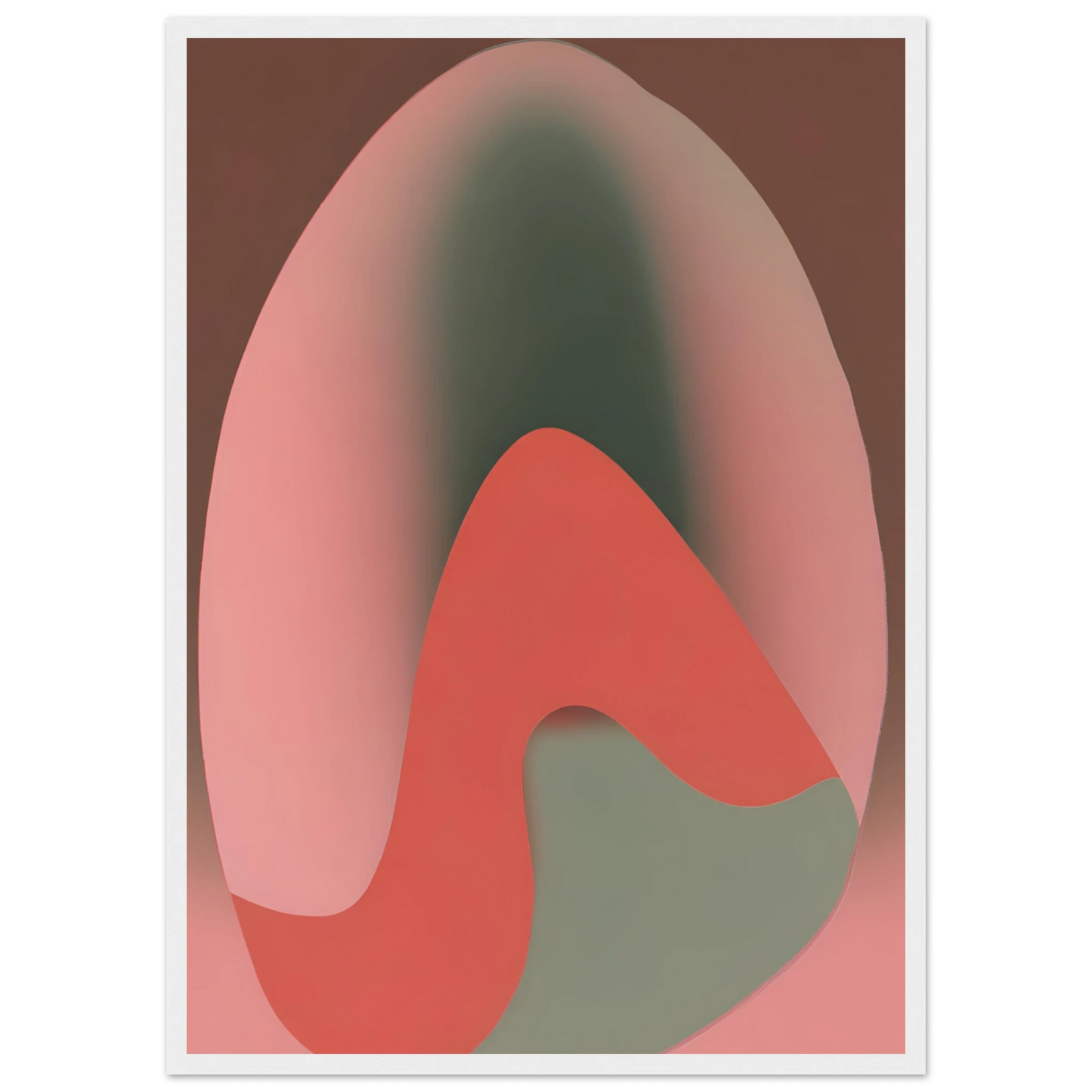 Egg art print in a Black frame size A2 (42 x 59.4  cm) affordable wall art by Art Aunty NZ