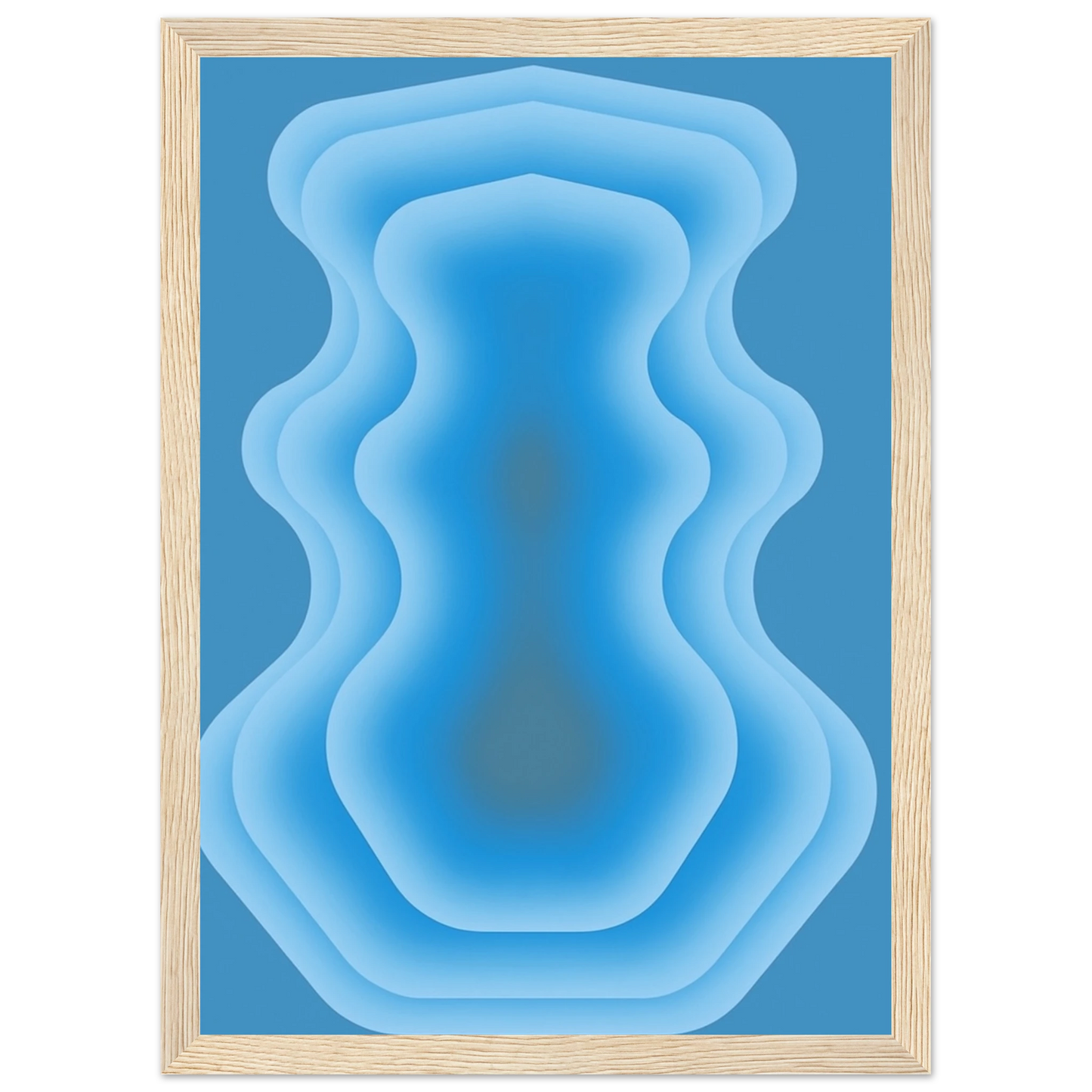 Deeper art print in a Black frame size A1 (59.4 x 84.1  cm) affordable wall art by Art Aunty NZ