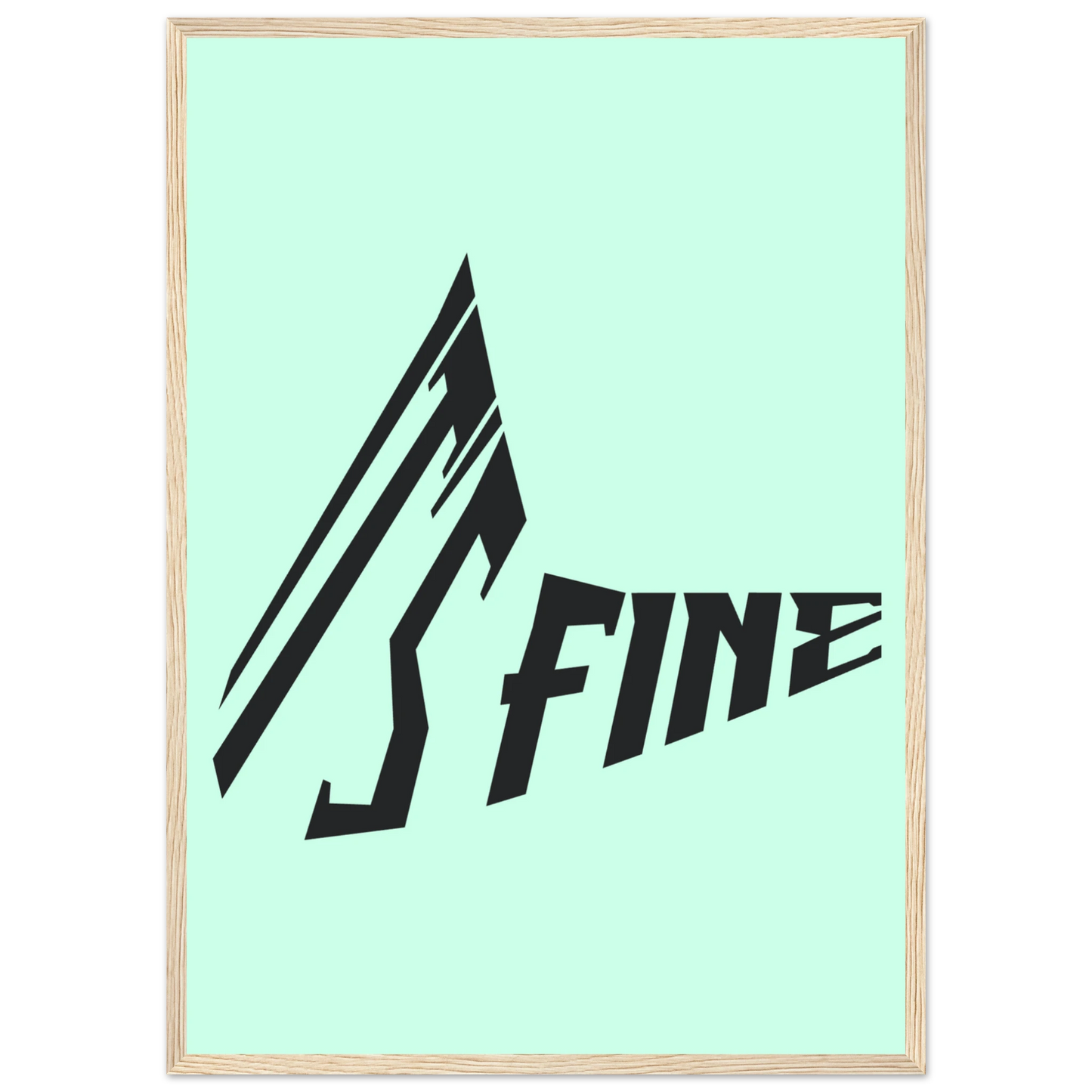 Its fine abstract typographic art print modern green black decor by anya trut multiple sizes frames art print in a White frame size A1 (59.4 x 84.1  cm) affordable wall art by Art Aunty NZ