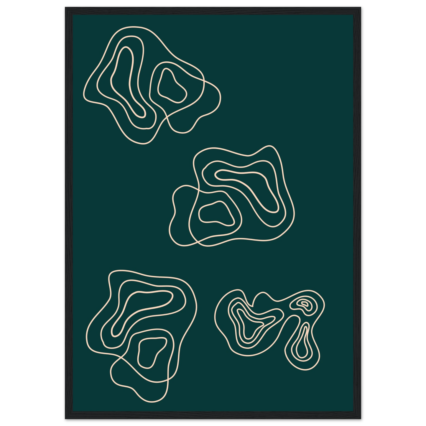 Telling art print in a Black frame size A2 (42 x 59.4  cm) affordable wall art by Art Aunty NZ