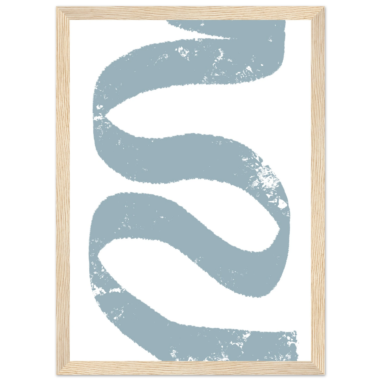 Feeling blue art print in a White frame size A1 (59.4 x 84.1  cm) affordable wall art by Art Aunty NZ