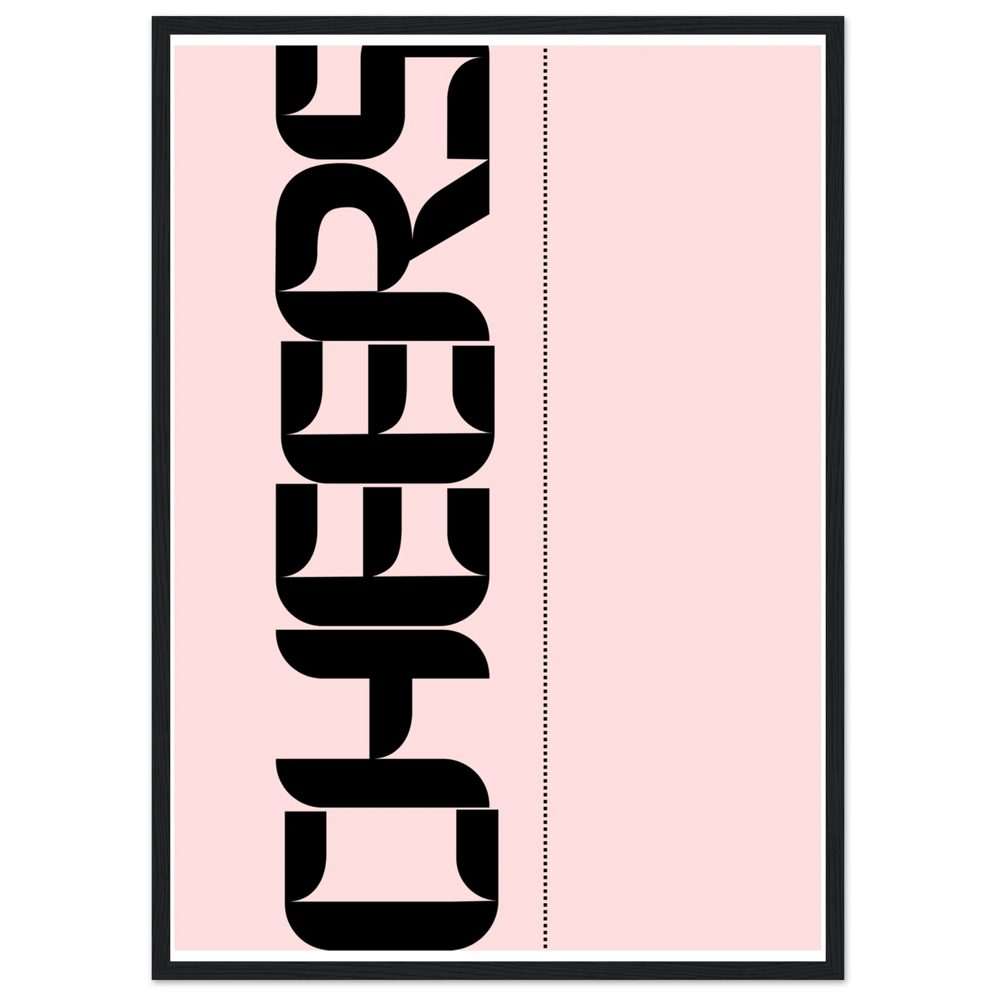 Blush 1 art print in a Black frame size A1 (59.4 x 84.1  cm) affordable wall art by Art Aunty NZ