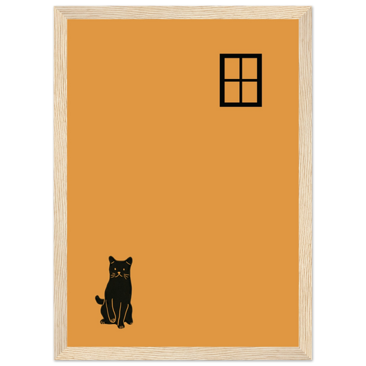 Window dream art print in a Wood frame size 21x29.7 cm / 8x12" affordable wall art by Art Aunty NZ