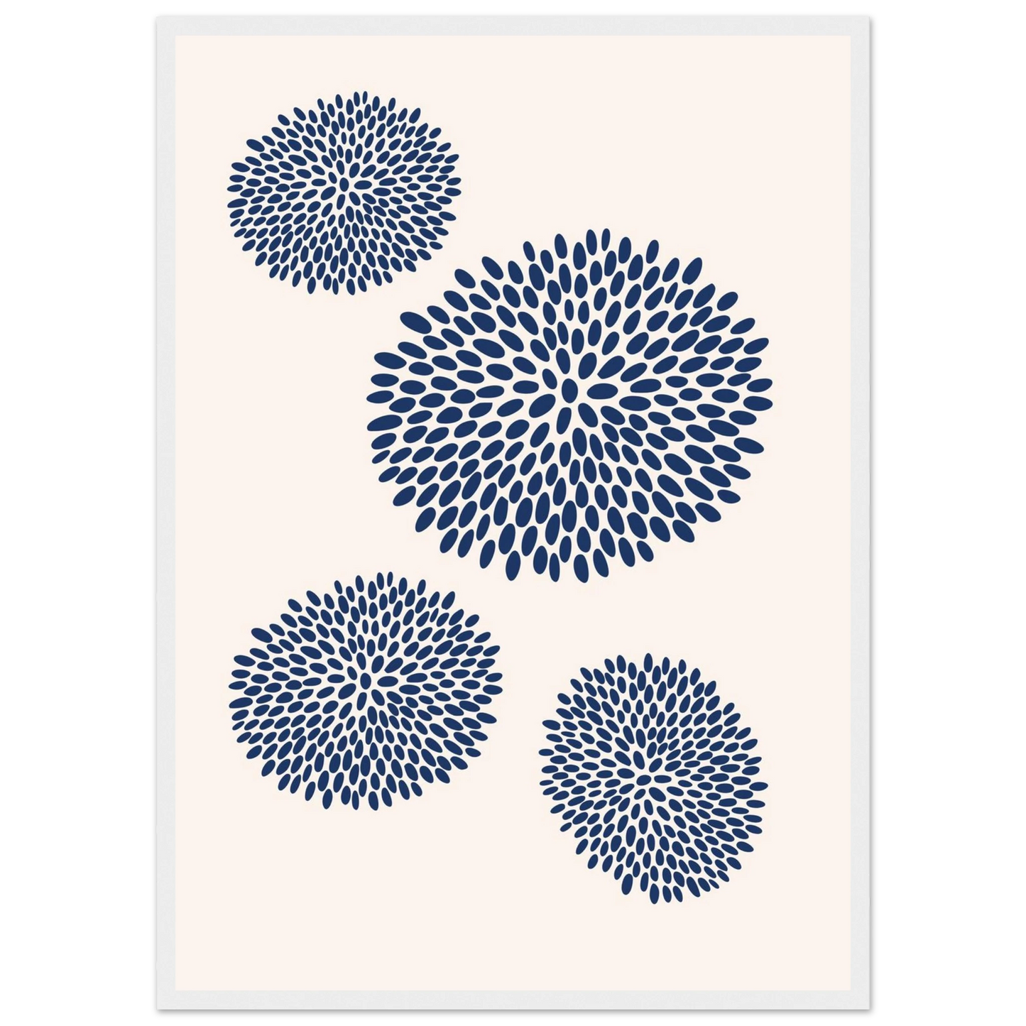 Gardenia art print in a Black frame size A2 (42 x 59.4  cm) affordable wall art by Art Aunty NZ