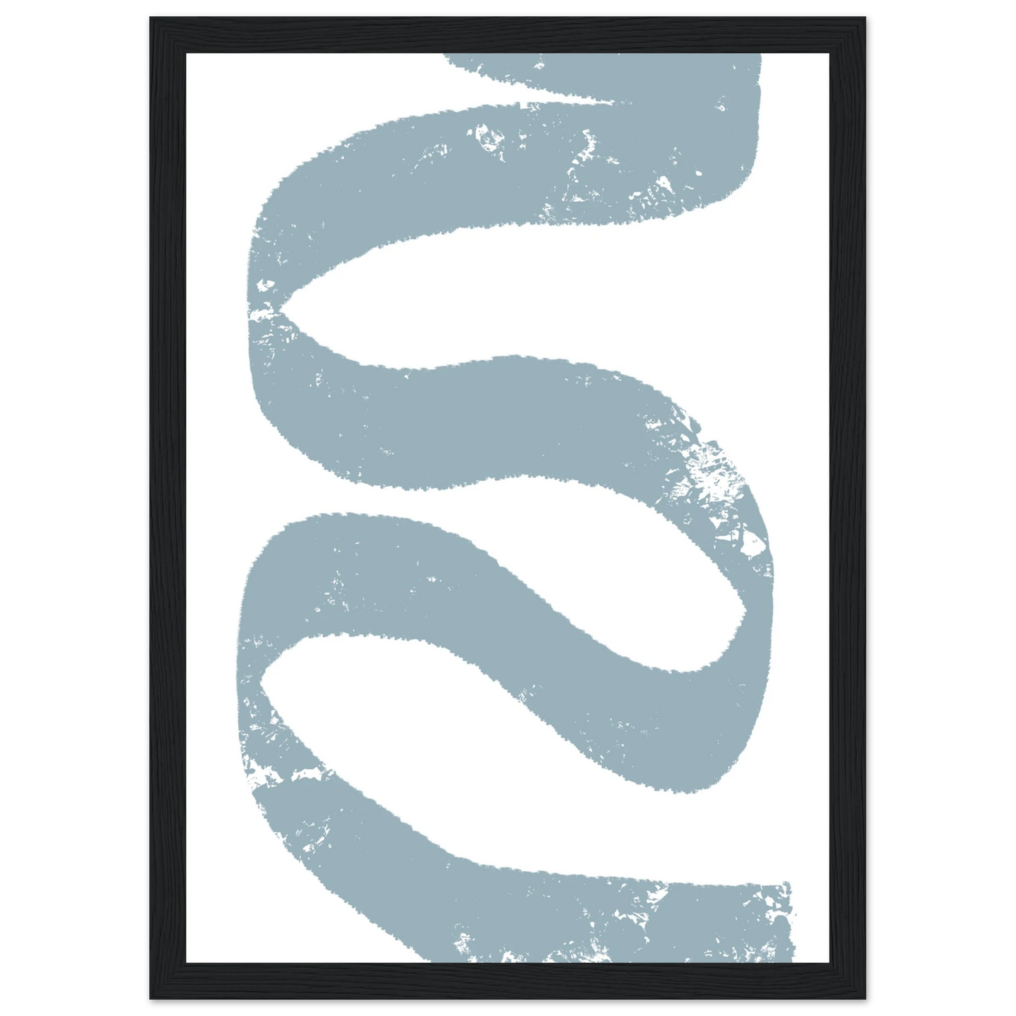 Feeling blue art print in a Wood frame size A1 (59.4 x 84.1  cm) affordable wall art by Art Aunty NZ