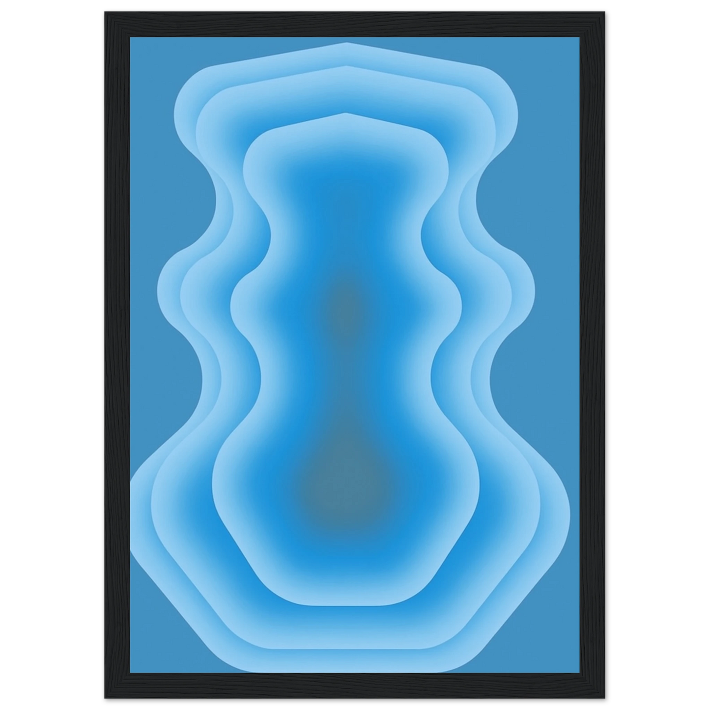 Deeper art print in a Wood frame size A1 (59.4 x 84.1  cm) affordable wall art by Art Aunty NZ