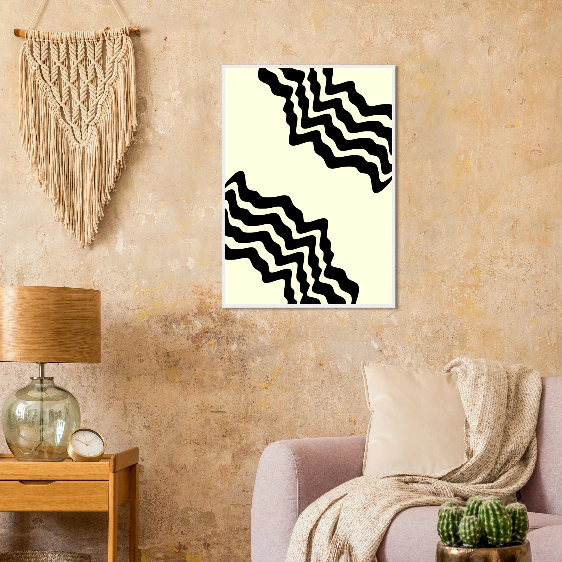 Straight line art print in a  size  affordable wall art by Art Aunty NZ