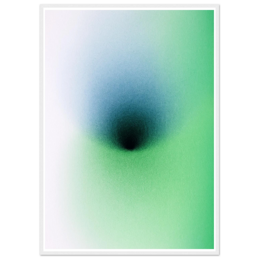 Depth art print in a White frame size 21x29.7 cm / 8x12" affordable wall art by Art Aunty NZ