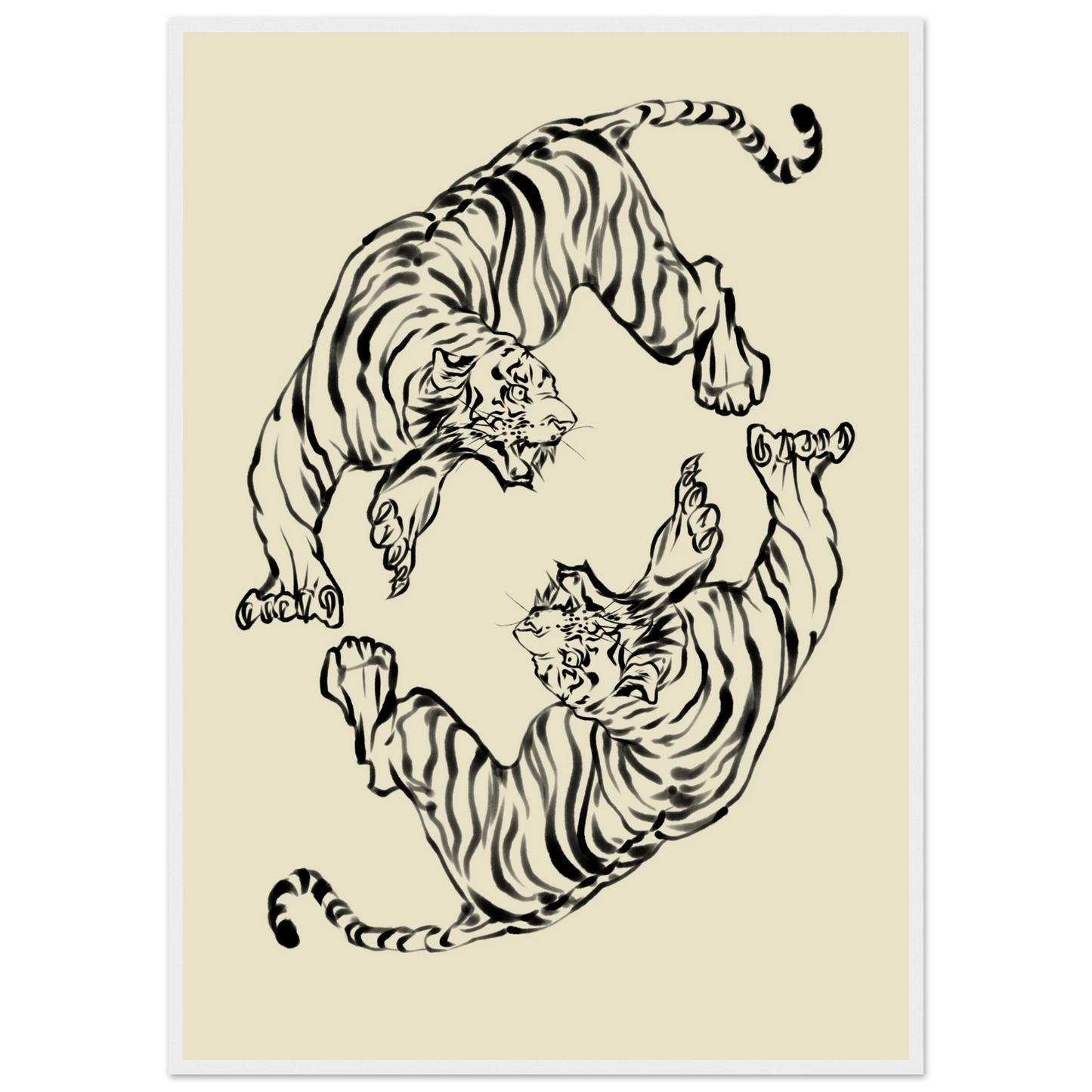 Twice as nice art print in a White frame size 21x29.7 cm / 8x12" affordable wall art by Art Aunty NZ