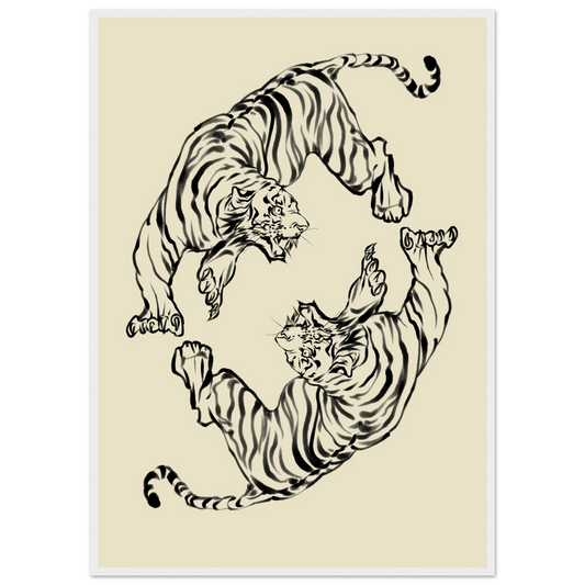 Twice as nice art print in a White frame size 21x29.7 cm / 8x12" affordable wall art by Art Aunty NZ