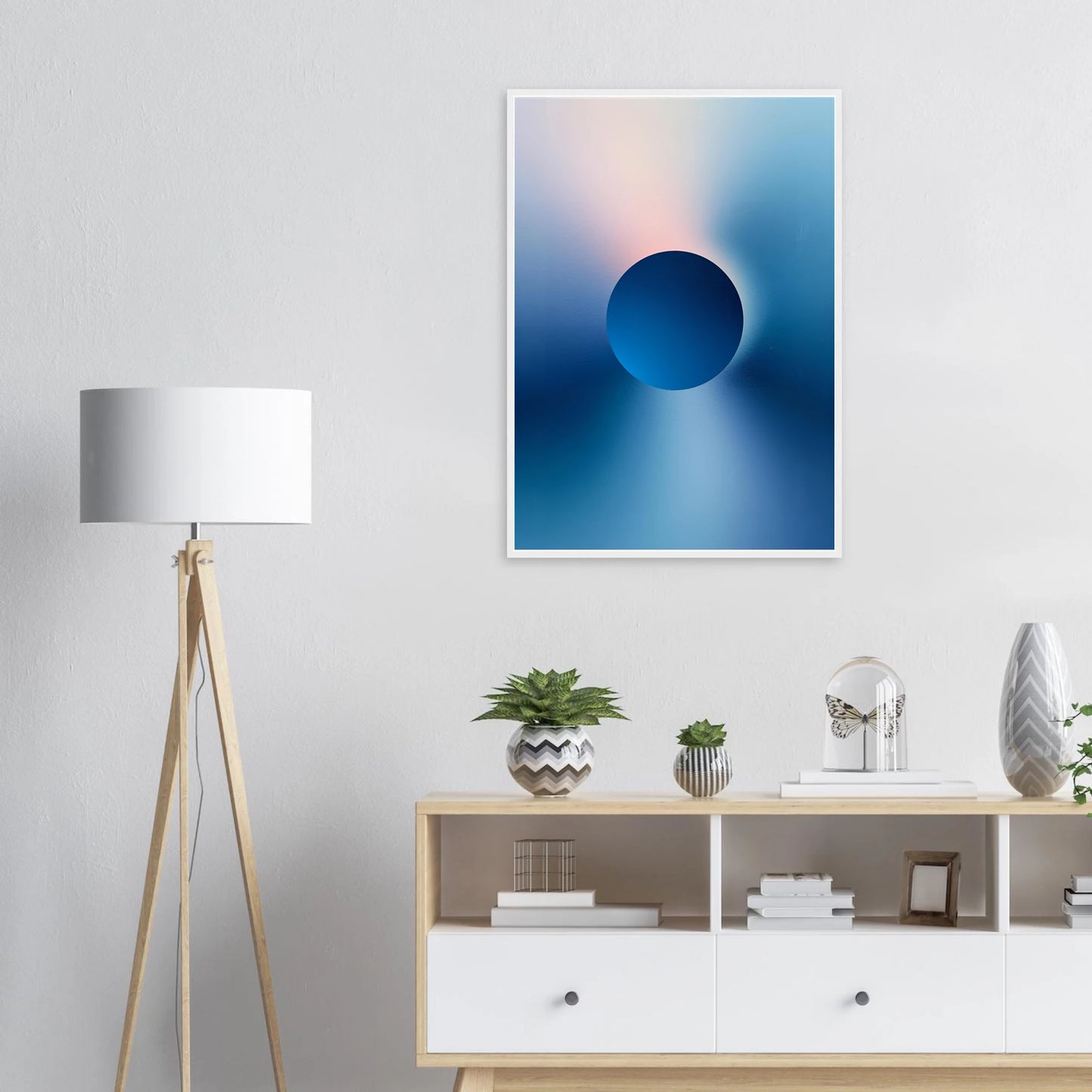 Deep moon art print in a  size  affordable wall art by Art Aunty NZ