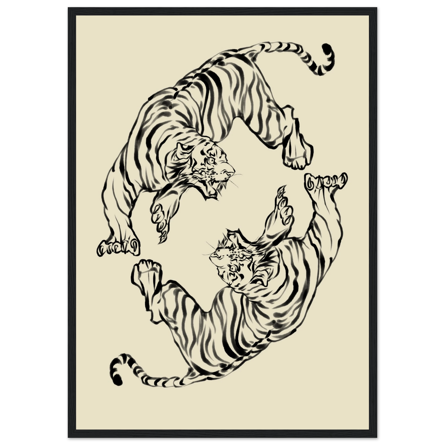 Twice as nice art print in a White frame size A2 (42 x 59.4  cm) affordable wall art by Art Aunty NZ