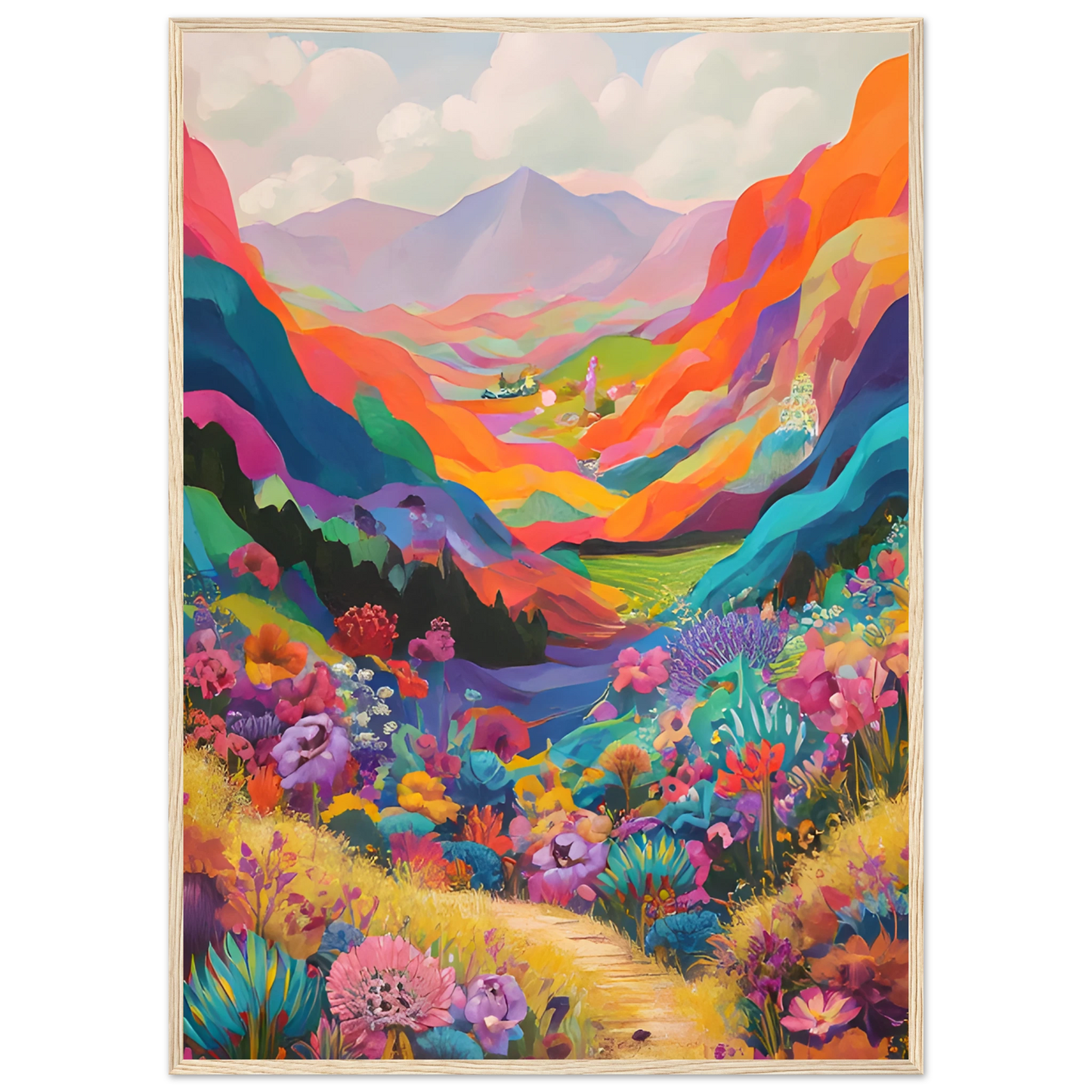 4pm vibrant martini glass art print by anya trut minimalist elegance for modern spaces art print in a White frame size A1 (59.4 x 84.1  cm) affordable wall art by Art Aunty NZ