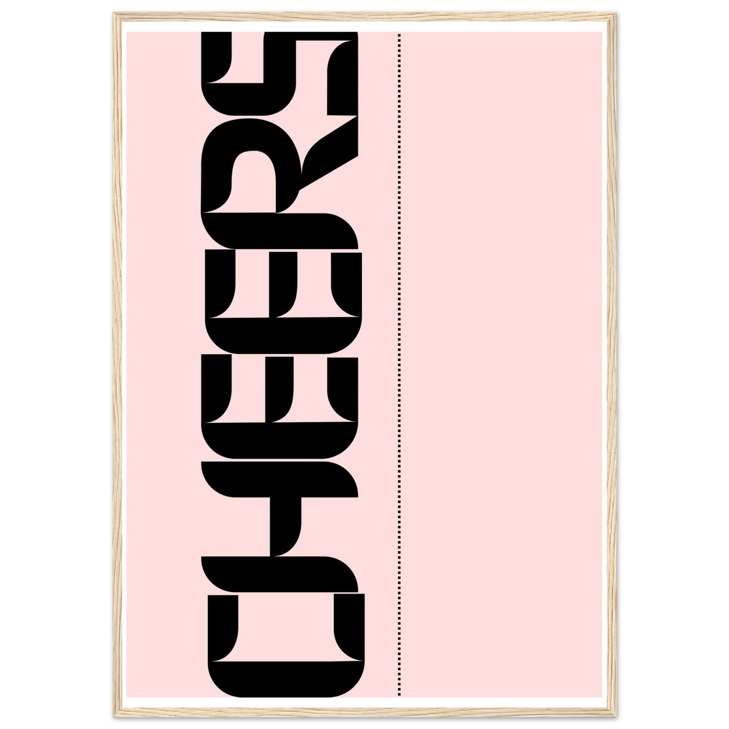 Blush 1 art print in a Wood frame size A1 (59.4 x 84.1  cm) affordable wall art by Art Aunty NZ