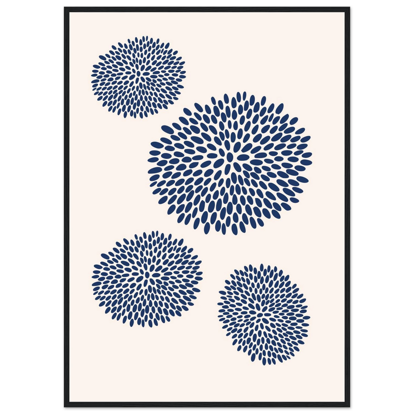 Gardenia art print in a Wood frame size A1 (59.4 x 84.1  cm) affordable wall art by Art Aunty NZ