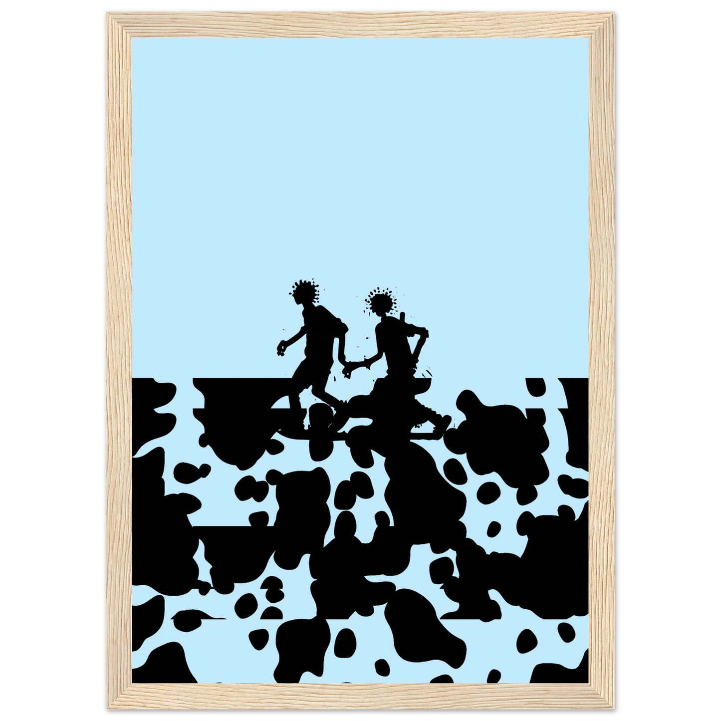 Journey on art print in a Black frame size A2 (42 x 59.4  cm) affordable wall art by Art Aunty NZ