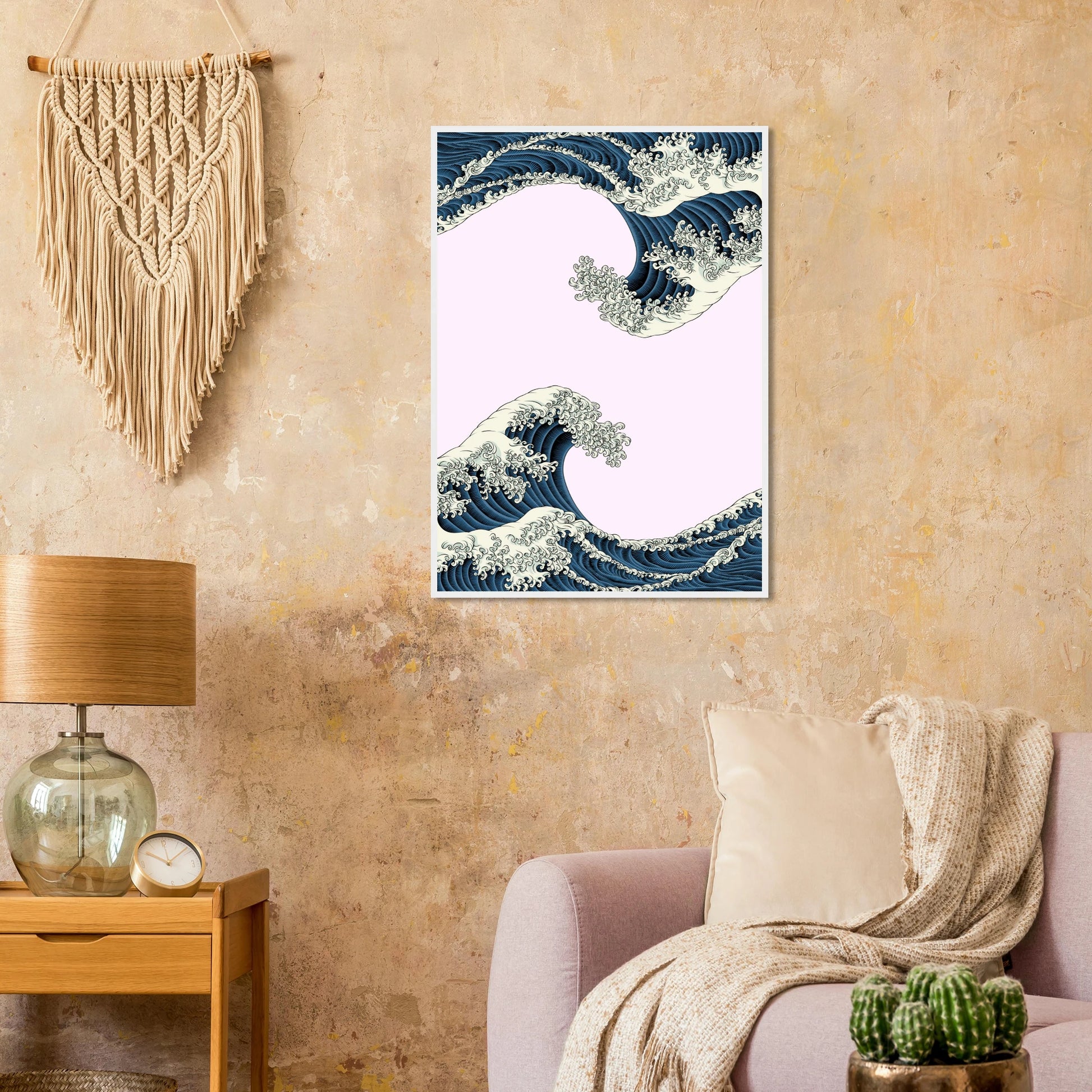 White caps art print in a  size  affordable wall art by Art Aunty NZ