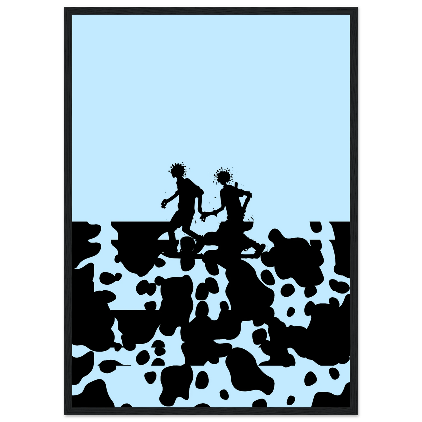 Journey on art print in a Black frame size 21x29.7 cm / 8x12" affordable wall art by Art Aunty NZ