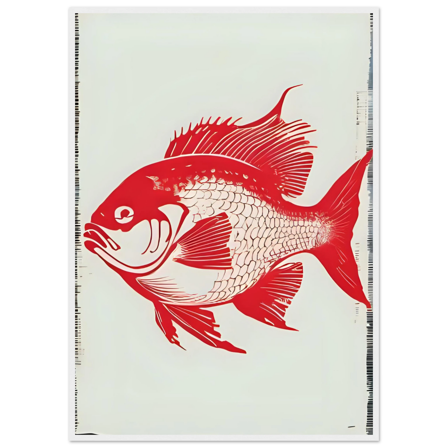 Bait 1 art print in a White frame size 21x29.7 cm / 8x12" affordable wall art by Art Aunty NZ