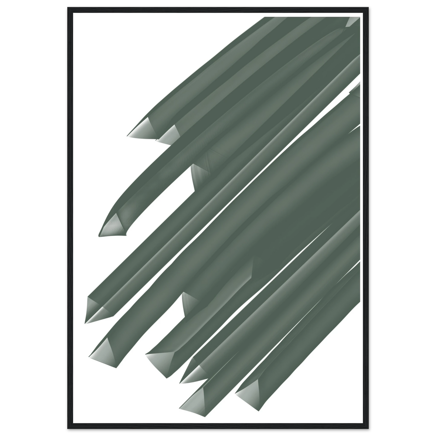 Spare art print in a Wood frame size A1 (59.4 x 84.1  cm) affordable wall art by Art Aunty NZ