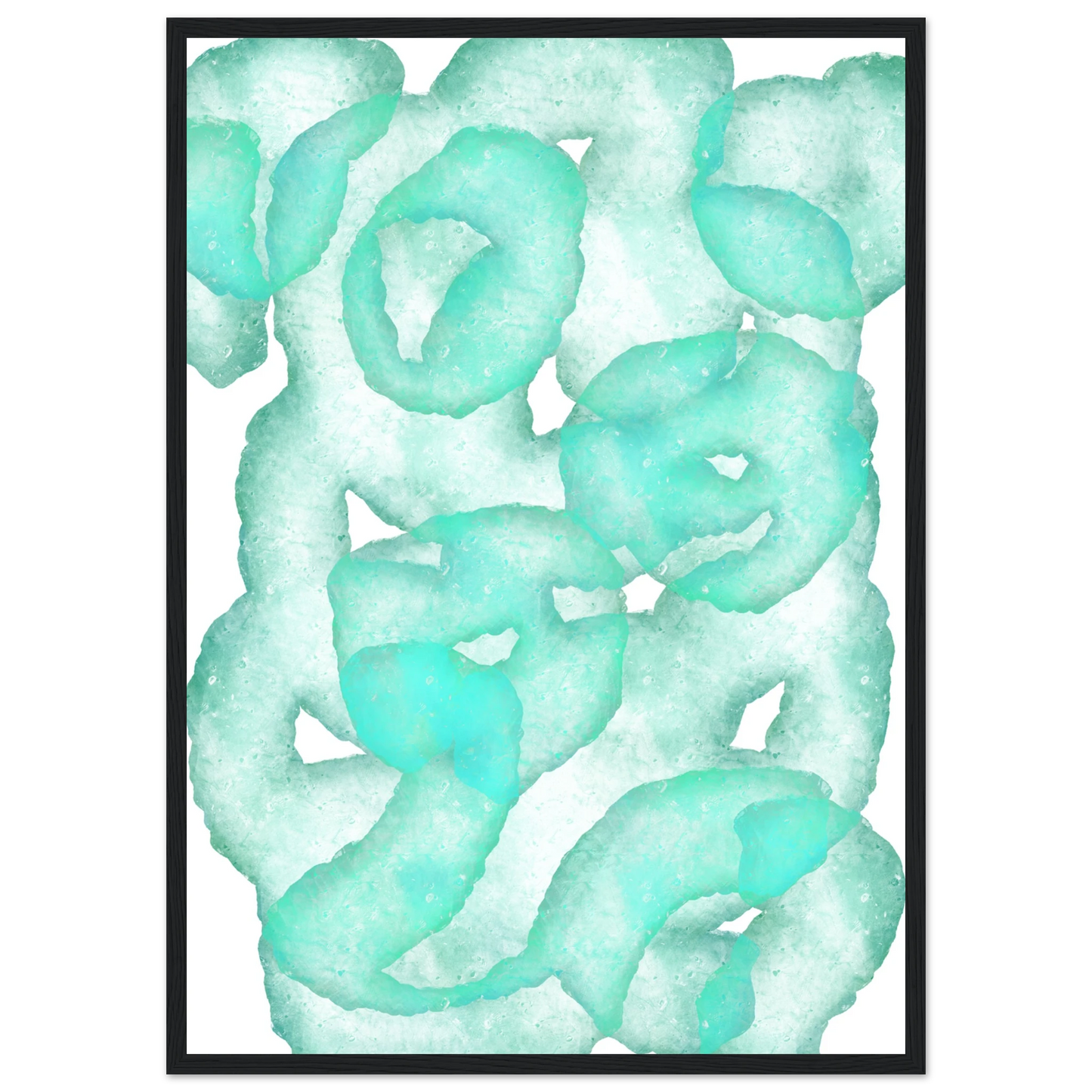 Glow worm art print in a White frame size A1 (59.4 x 84.1  cm) affordable wall art by Art Aunty NZ