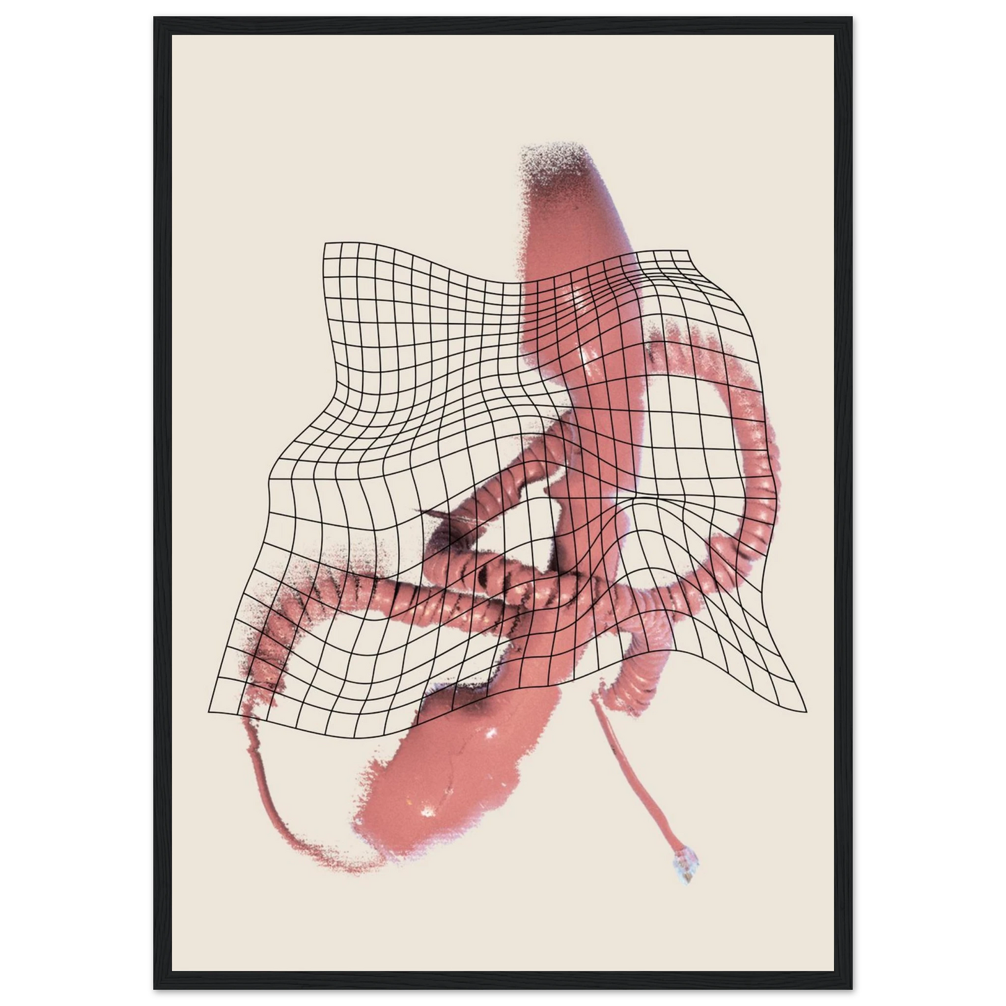 Betty calling art print in a Wood frame size A2 (42 x 59.4  cm) affordable wall art by Art Aunty NZ