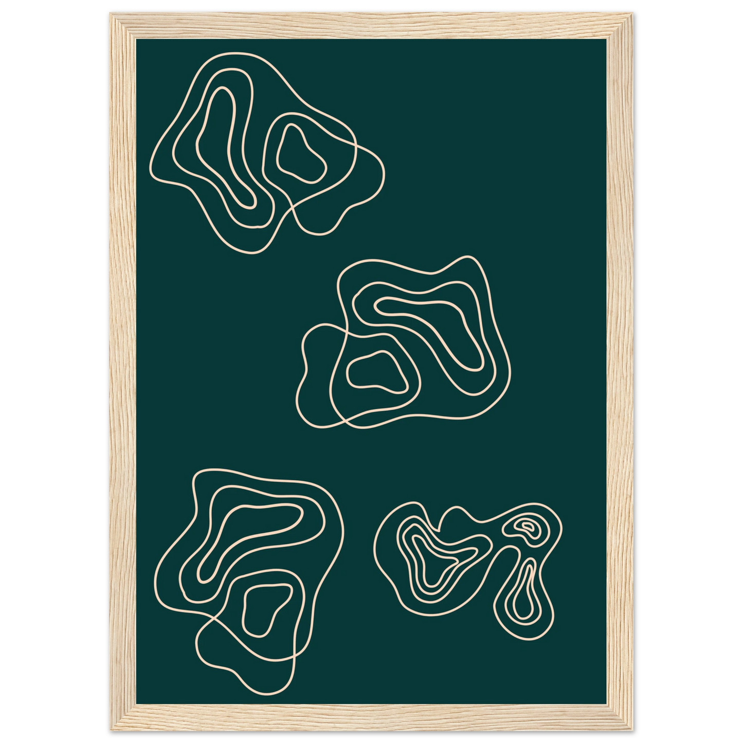 Telling art print in a Wood frame size A1 (59.4 x 84.1  cm) affordable wall art by Art Aunty NZ