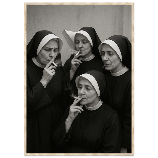 Amen 1 art print in a Wood frame size 21x29.7 cm / 8x12" affordable wall art by Art Aunty NZ