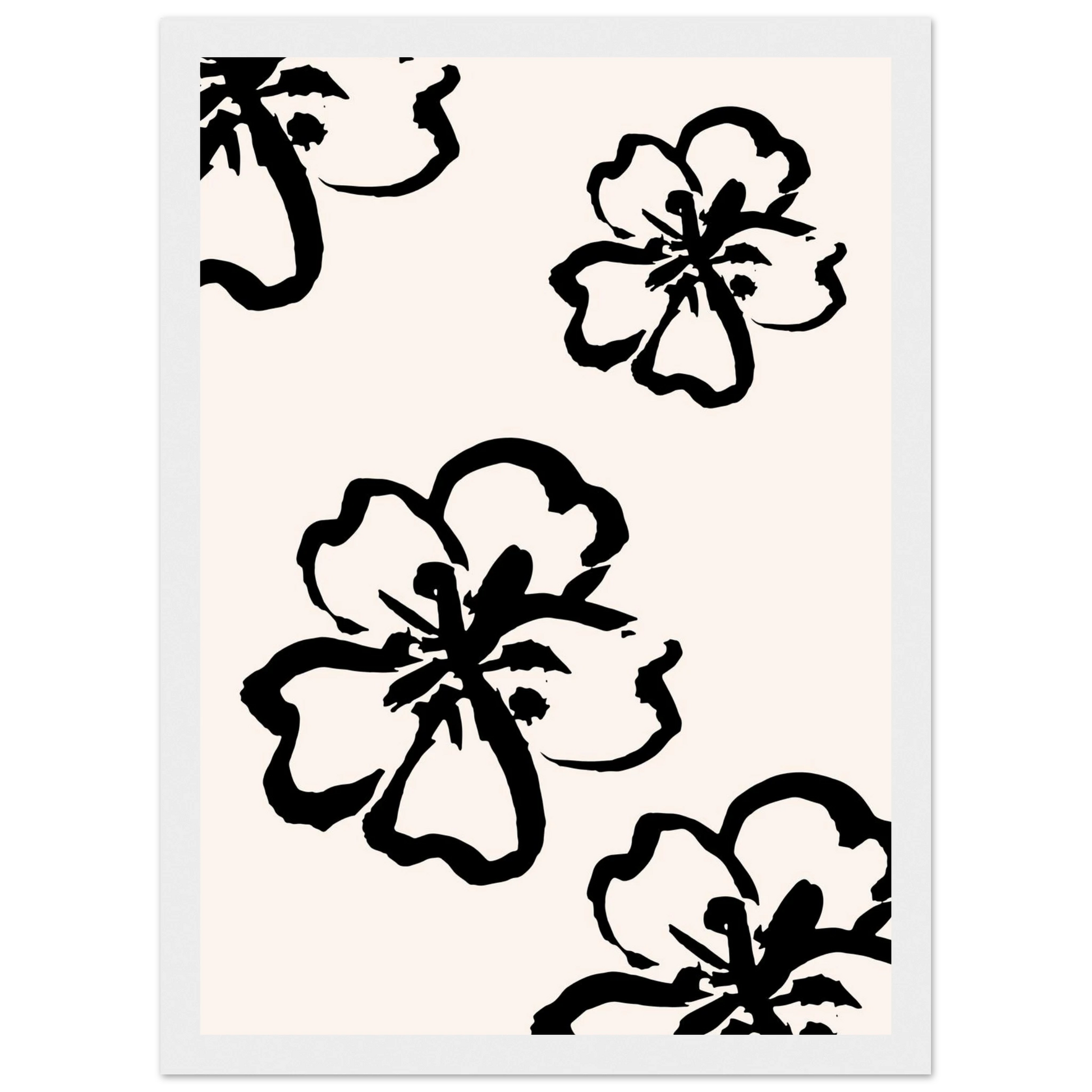 Spring art print in a Black frame size 21x29.7 cm / 8x12" affordable wall art by Art Aunty NZ