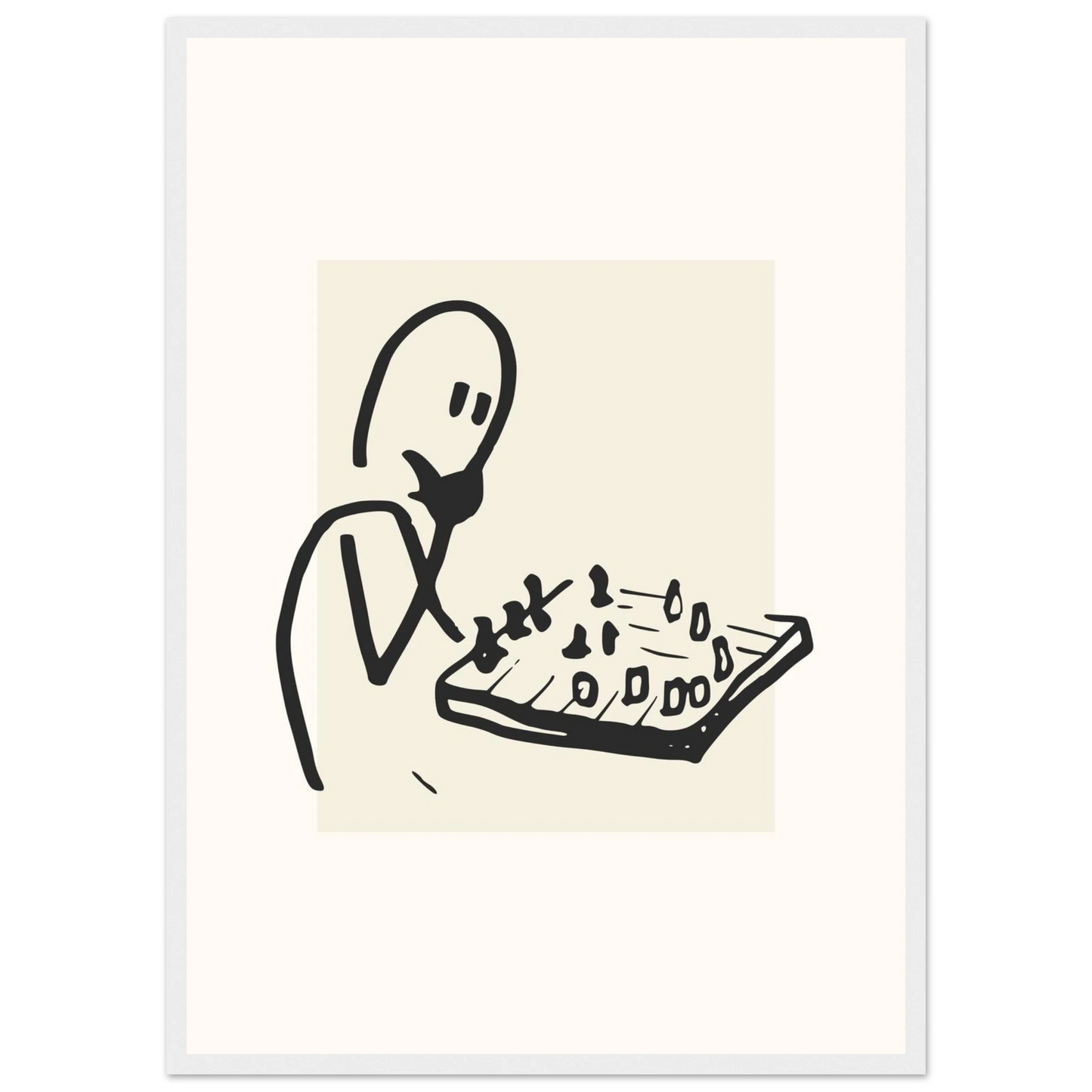 Strategy art print in a White frame size A2 (42 x 59.4  cm) affordable wall art by Art Aunty NZ