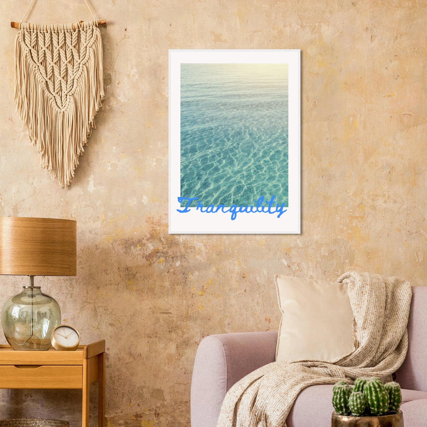 Tranquility framed serene water reflection art print by anya trut in your choice of size and frame finish art print in a  size  affordable wall art by Art Aunty NZ