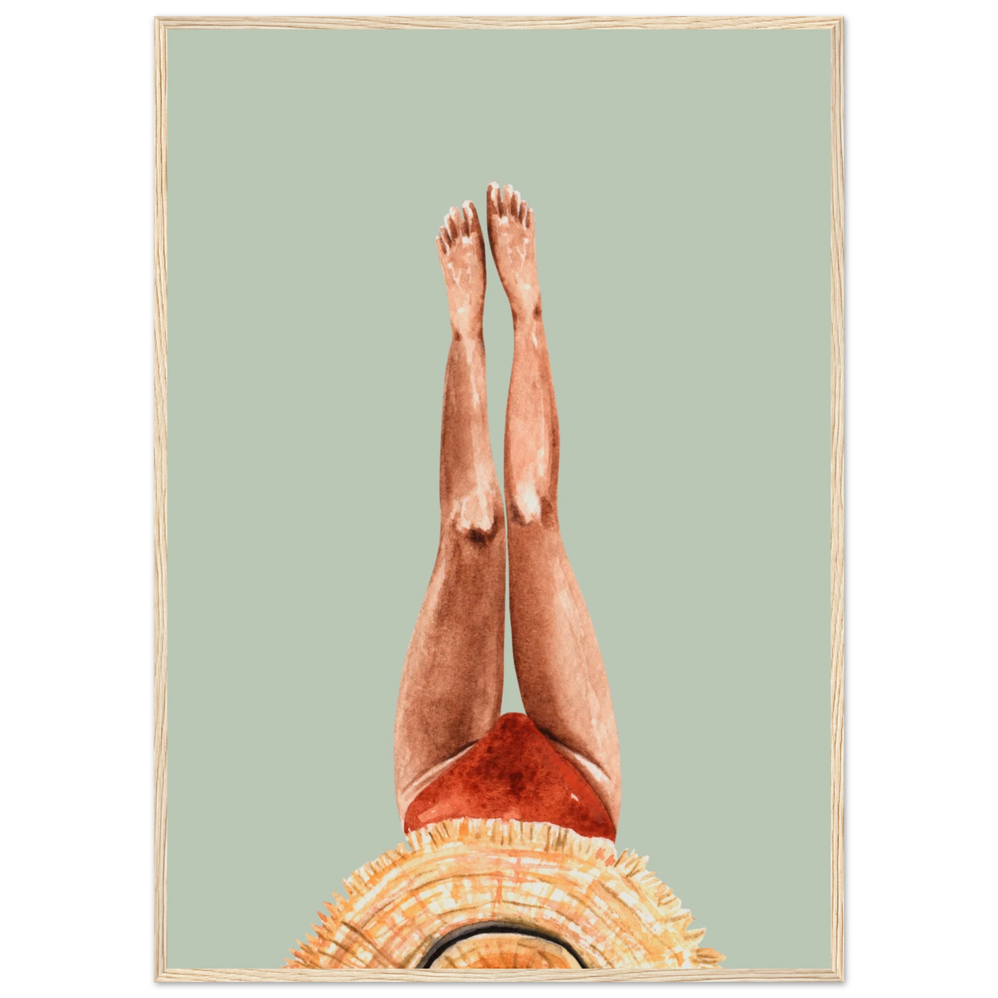 Beach daze 1 art print in a Black frame size A2 (42 x 59.4  cm) affordable wall art by Art Aunty NZ