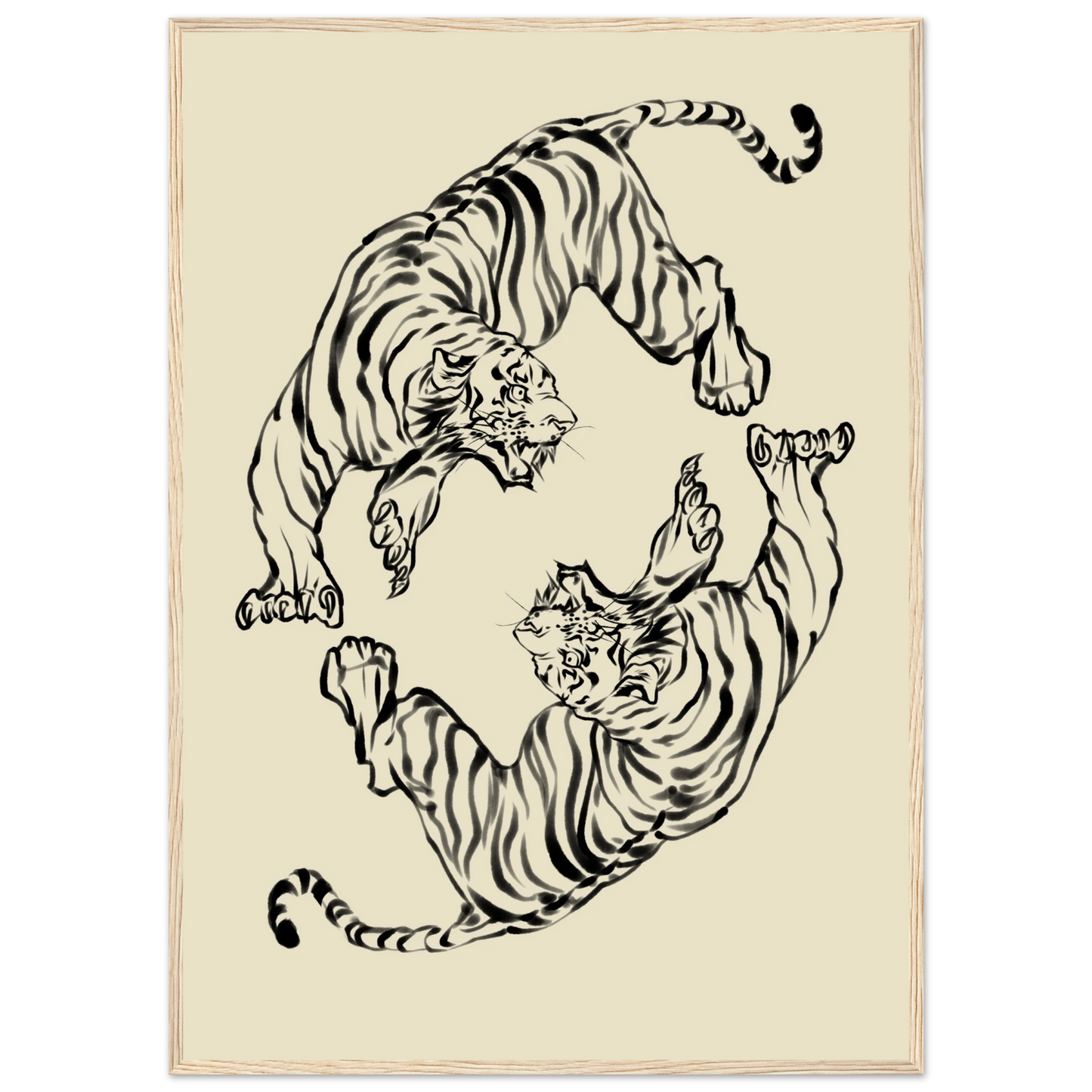 Twice as nice art print in a Wood frame size 21x29.7 cm / 8x12" affordable wall art by Art Aunty NZ