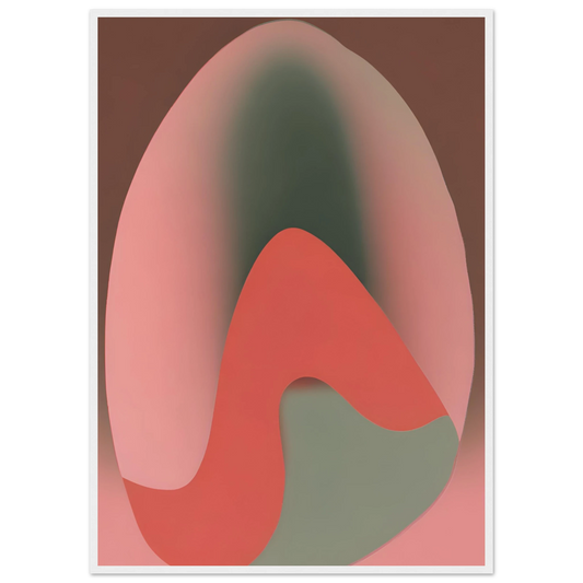 Egg art print in a White frame size 21x29.7 cm / 8x12" affordable wall art by Art Aunty NZ