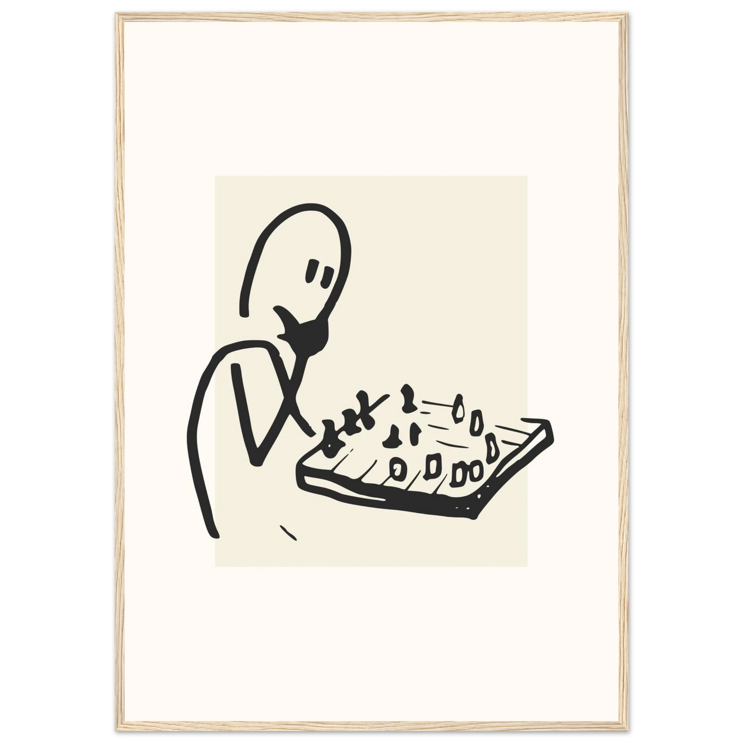 Strategy art print in a Black frame size A1 (59.4 x 84.1  cm) affordable wall art by Art Aunty NZ