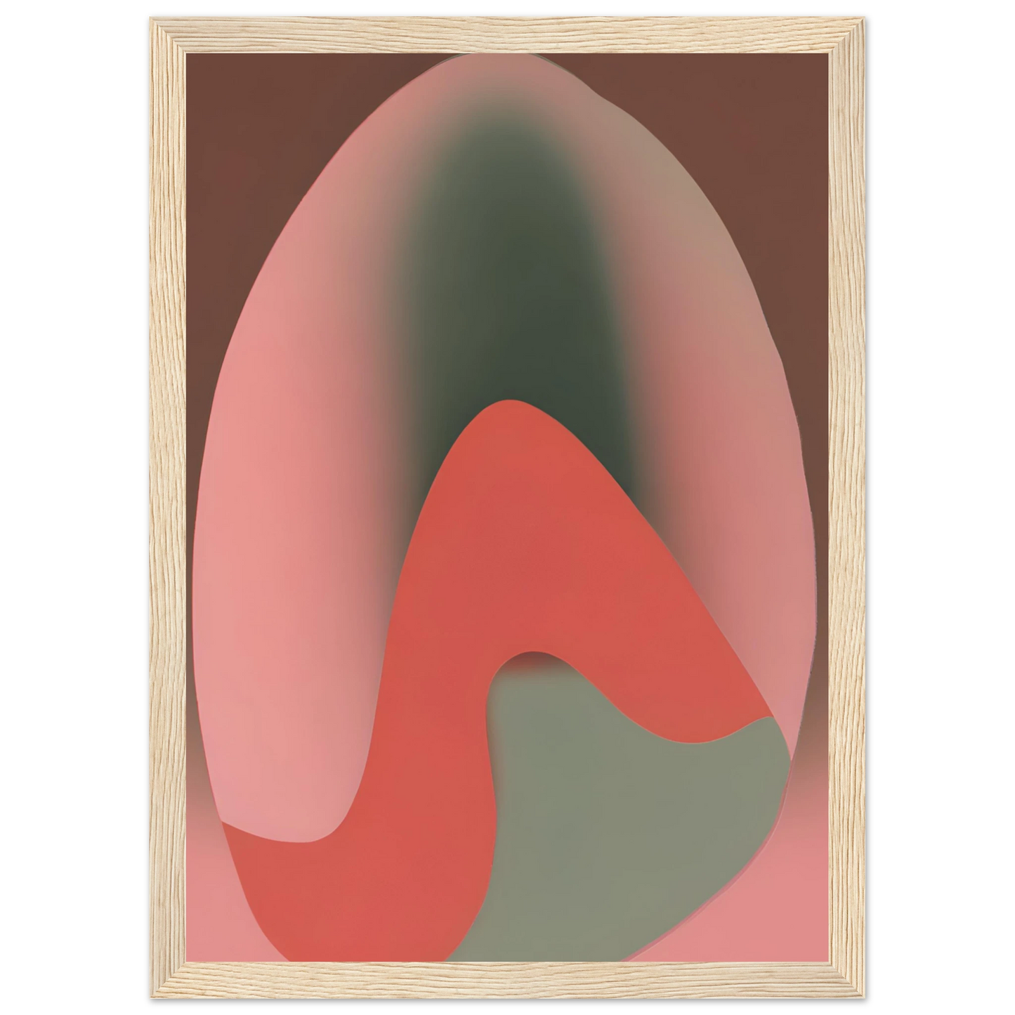 Egg art print in a Wood frame size 21x29.7 cm / 8x12" affordable wall art by Art Aunty NZ