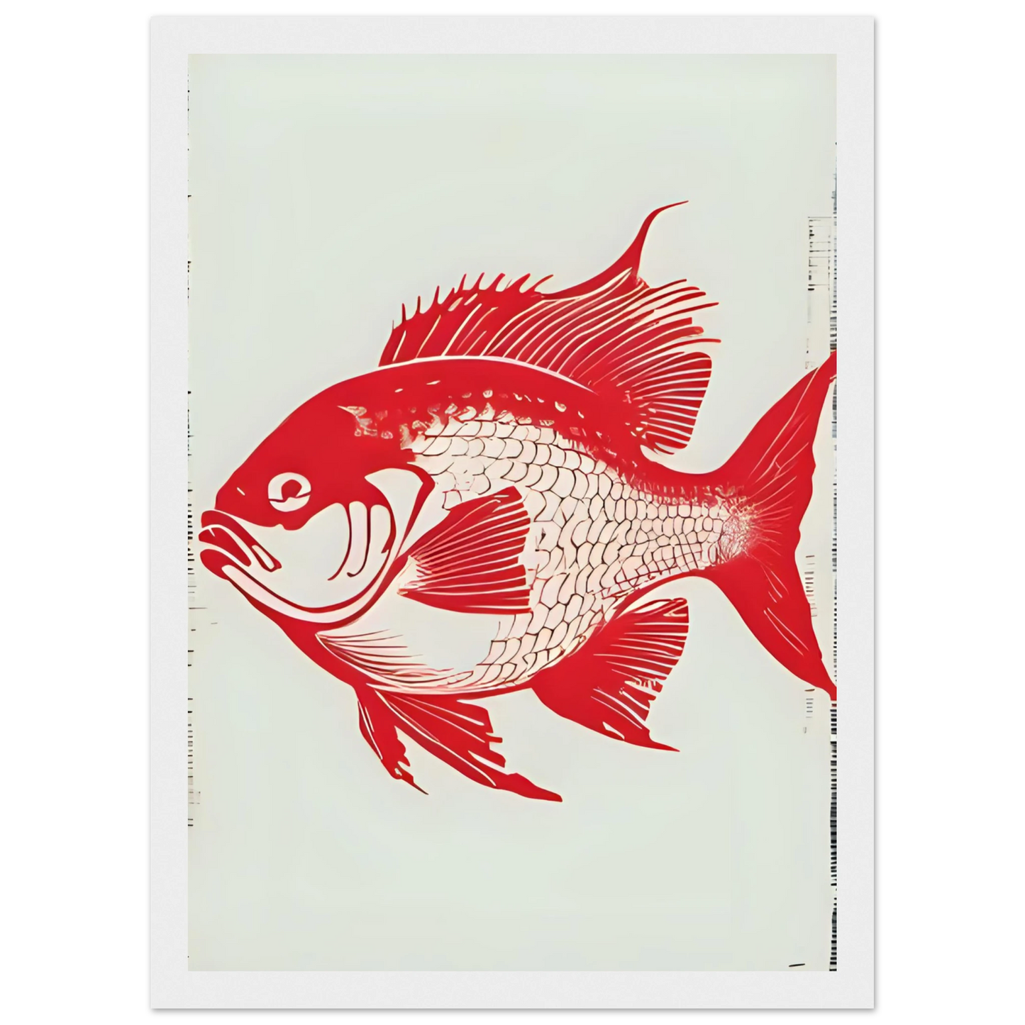 Bait 1 art print in a Black frame size A1 (59.4 x 84.1  cm) affordable wall art by Art Aunty NZ