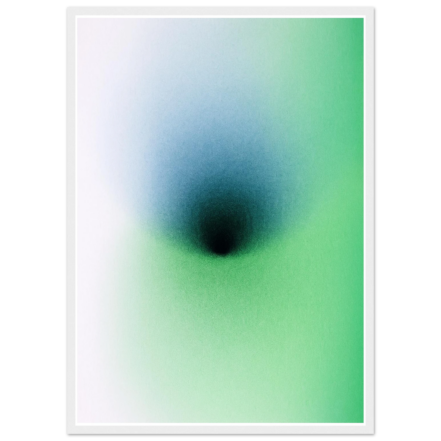 Depth art print in a White frame size A2 (42 x 59.4  cm) affordable wall art by Art Aunty NZ
