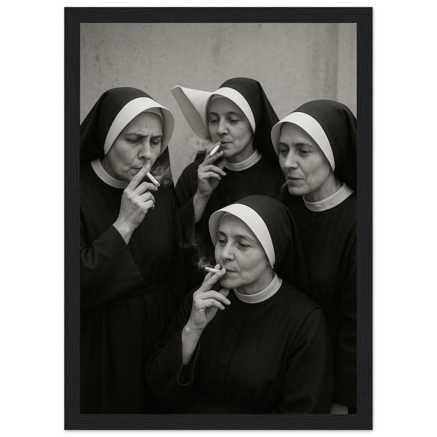 Amen 1 art print in a Wood frame size A1 (59.4 x 84.1  cm) affordable wall art by Art Aunty NZ