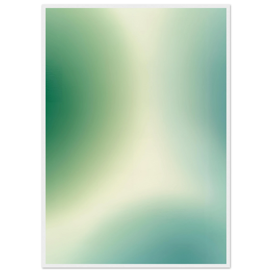 Abstract emerald dream framed art print by anya trut choose your size frame art print in a White frame size 21x29.7 cm / 8x12" affordable wall art by Art Aunty NZ