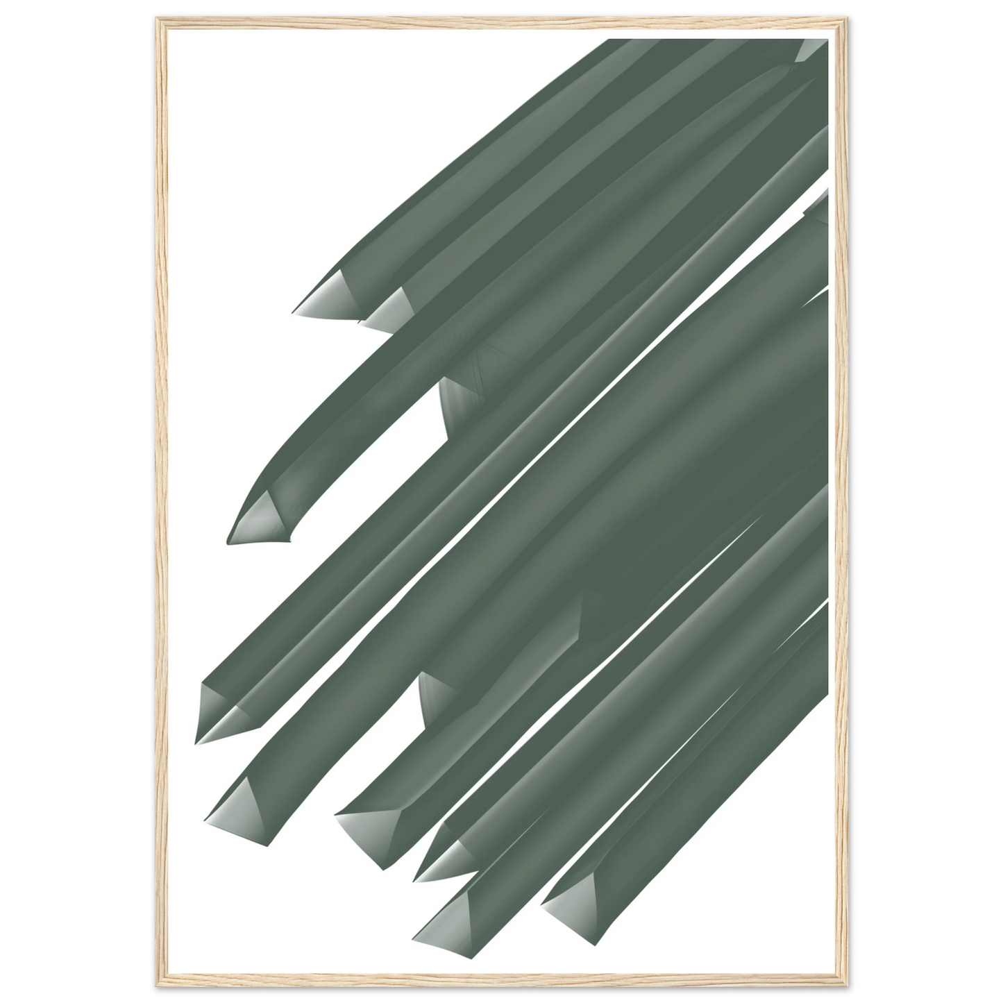 Spare art print in a Wood frame size 21x29.7 cm / 8x12" affordable wall art by Art Aunty NZ