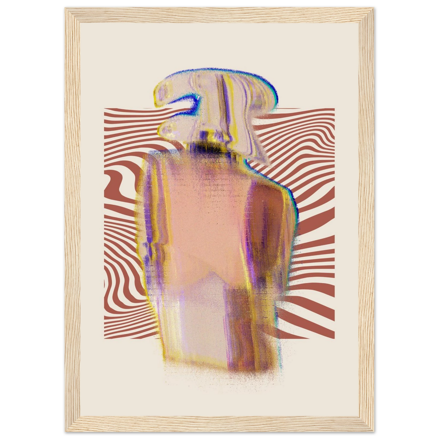 Halt art print in a White frame size A1 (59.4 x 84.1  cm) affordable wall art by Art Aunty NZ