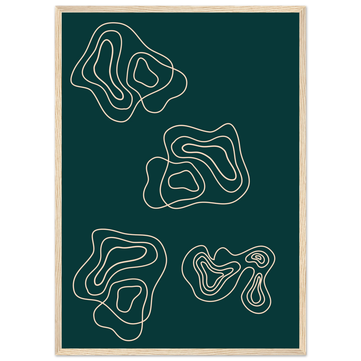 Telling art print in a Black frame size A1 (59.4 x 84.1  cm) affordable wall art by Art Aunty NZ