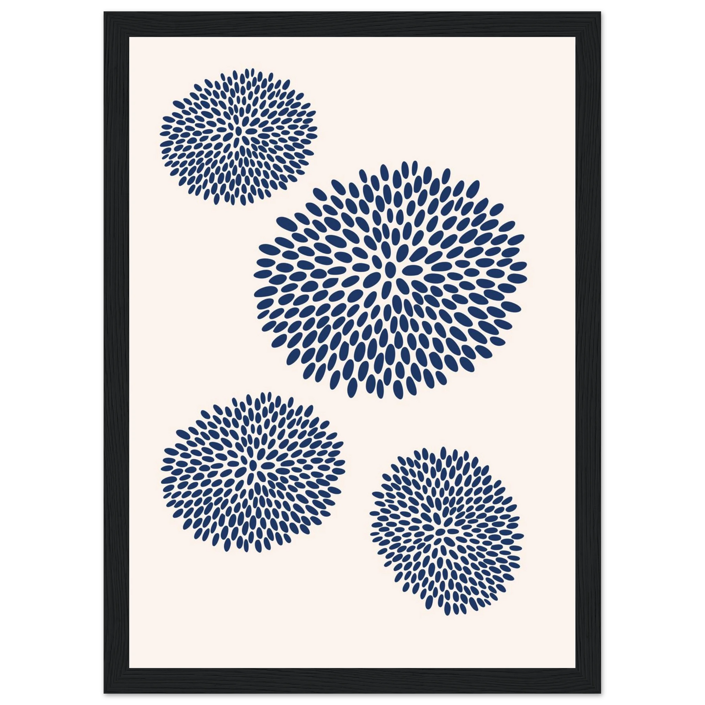 Gardenia art print in a Black frame size A1 (59.4 x 84.1  cm) affordable wall art by Art Aunty NZ